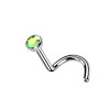 Nose Stud with Crystal of Different Colors, Nose Stud