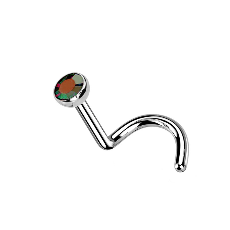 Nose Stud with Crystal of Different Colors, Nose Stud