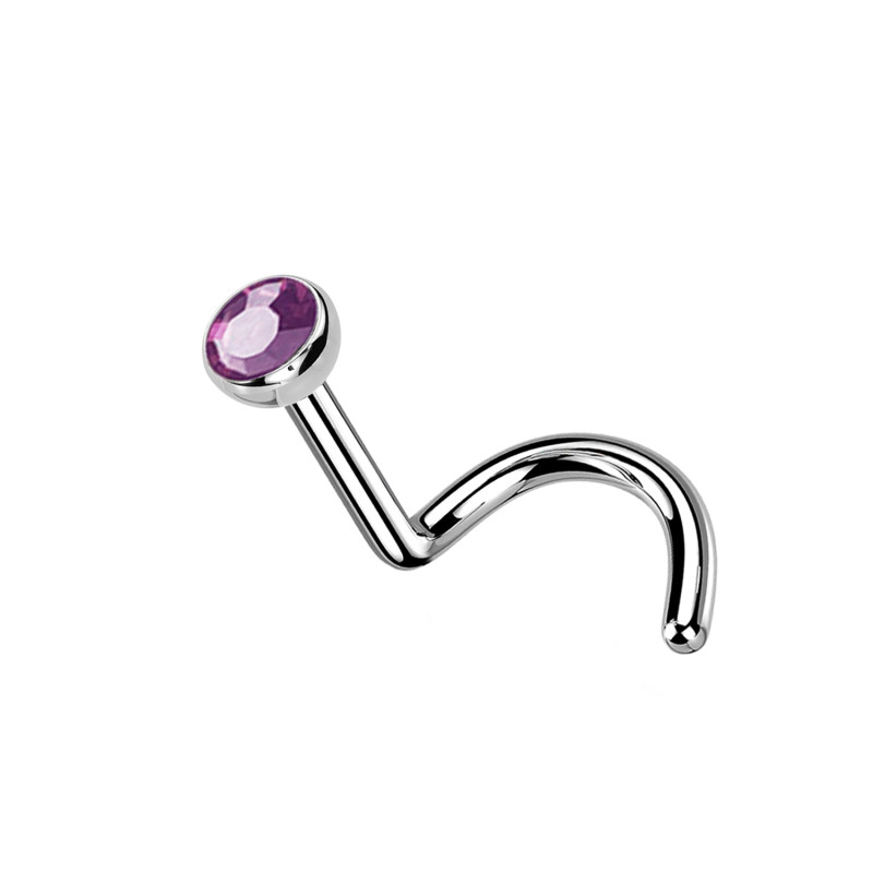 Nose Stud with Crystal of Different Colors, Nose Stud