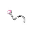 Nose Stud with Crystal of Different Colors, Nose Stud