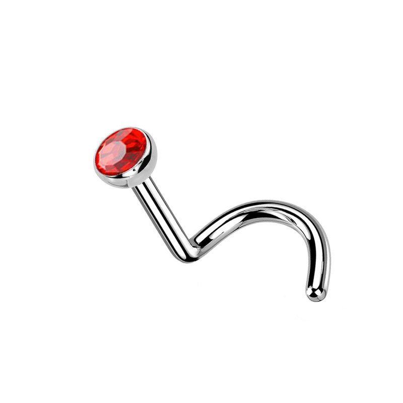 Nose Stud with Crystal of Different Colors, Nose Stud