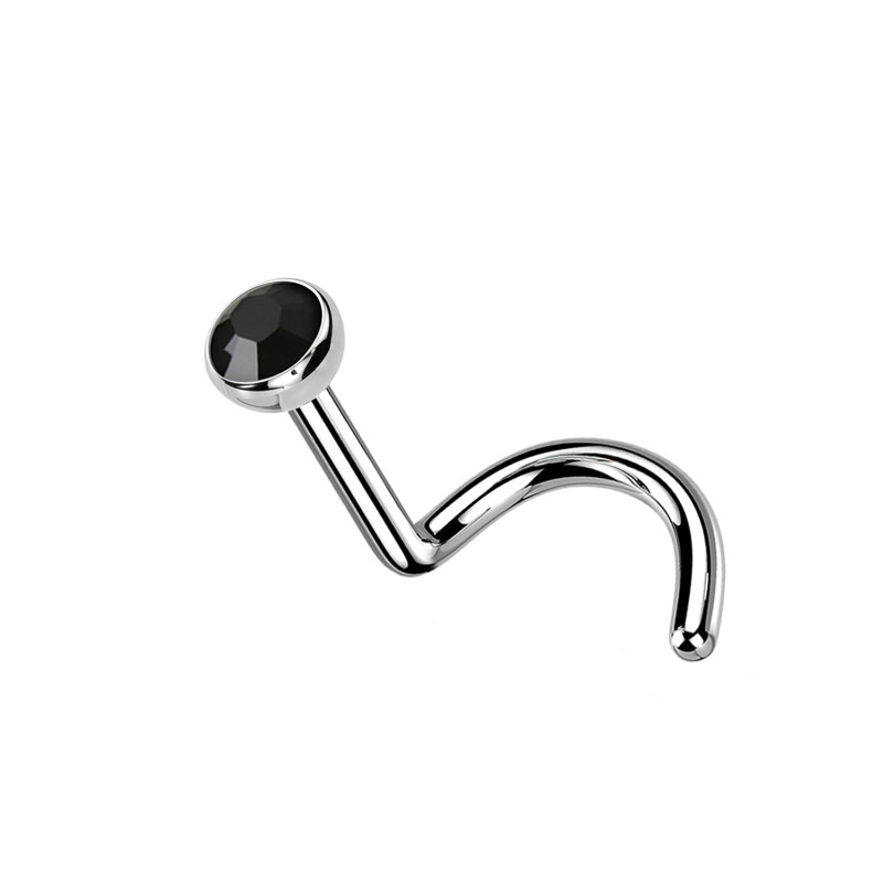 Nose Stud with Crystal of Different Colors, Nose Stud