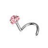 Nose Stud Crystal Little heart of Different Colors, Nose Stud