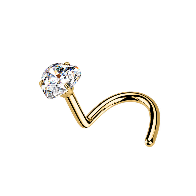 Nose Stud Crystal Little heart of Different Colors, Nose Stud