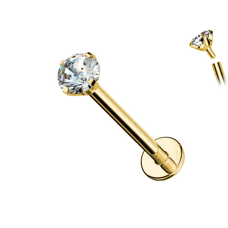 Labret Crystal Stud
