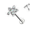 Piercing Labret con Fiore Cristallo, Helix