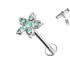 Piercing Labret con Fiore Cristallo, Helix
