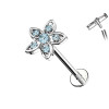 Piercing Labret con Fiore Cristallo, Helix