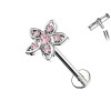 Piercing Labret con Fiore Cristallo, Helix