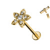 Piercing Labret con Fiore Cristallo, Helix