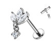 Piercing Labret con Cristallo, Helix