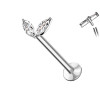 Piercing Labret with 2 Crystals of Different Colors, Helix