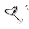 Piercing Labret di Cuore e con Filettatura Interna