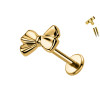 Piercing Labret a Forma di Fiocco con Filettatura Interna