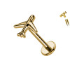 Piercing Labret a Forma di Aereo