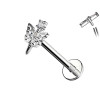 Piercing Labret con Farfalla e Cristalli