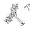 Crystal Branch Labret Piercing
