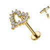 Open Heart Crystal Labret Piercing