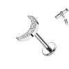Labret Luna Piercing with Crystals