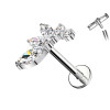 Labret Cartilagine con Cristalli a Foglia