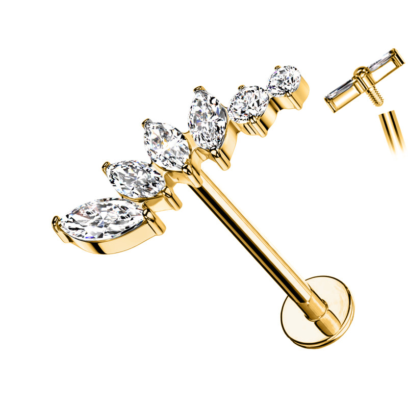 Labret per Cartilagine con Cristalli