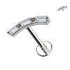 Labret per Cartilagine con Tre Cristalli Baguette