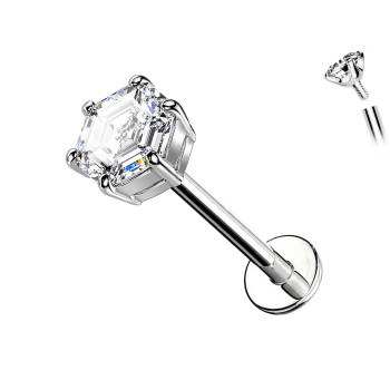 Labret per Cartilagine con Cristallo Sfaccettato
