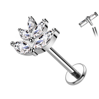 Labret Cartilagine con Cristalli a Raggiera