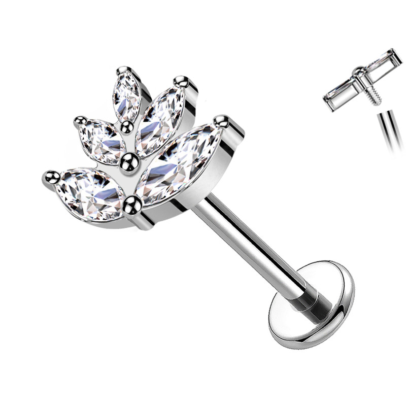 Labret Cartilagine con Cristalli a Raggiera
