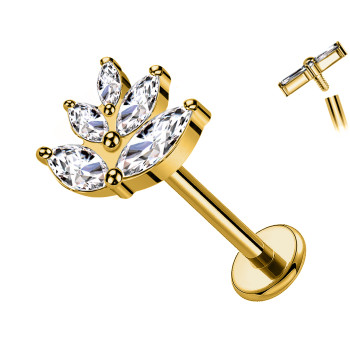 Labret Cartilagine con Cristalli a Raggiera