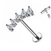 Labret Cartilagine con Sei Cristalli a Goccia
