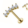 Labret Cartilagine con Sei Cristalli a Goccia