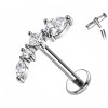 Labret Cartilagine con Quattro Cristalli Geometrici