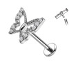 Labret Cartilagine a Farfalla con Cristalli
