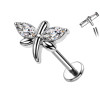 Labret per Cartilagine con Libellula e Cristalli