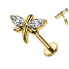 Labret per Cartilagine con Libellula e Cristalli