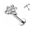 Labret Flower Cartilage with Central Crystal