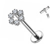 Labret Cartilagine con Sei Cristalli ad Anello