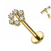 Labret Cartilagine con Sei Cristalli ad Anello