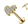 Labret Cartilagine a Cuore con Cristalli