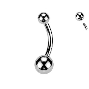 Piercing Ombelico con 2 Palline da 4/6 mm