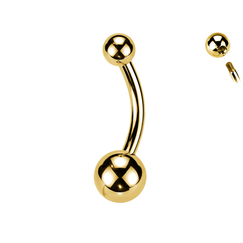 Piercing Ombelico con 2 Palline da 4/6 mm, Ombelico