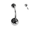 Navel Piercing with Double Crystals da 5/8 mm - 1,6 mm