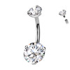 Piercing Ombelico Banana allOmbelico Sterile con Cristallo, Ombelico