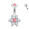 Piercing Ombelico Cristallo Fiore