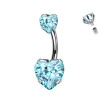 Piercing Ombelico Banana Cristallo Cuore, Ombelico