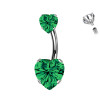 Belly button piercing Banana Crystal Heart, Navel