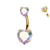 Piercing Ombelico Banana Cristallo Cuore, Ombelico
