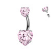 Piercing Ombelico Banana Cristallo Cuore, Ombelico