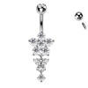 Piercing Ombelico Farfalla con Cristalli e Ciondolo